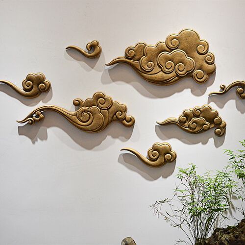 新中式禅意墙饰祥云壁饰 立体墙上装饰品创意餐厅墙面背景墙软装