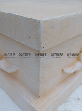 欧式落地雕塑摆件增高座子四面花纹四方底座家居装饰品浮雕罗马柱