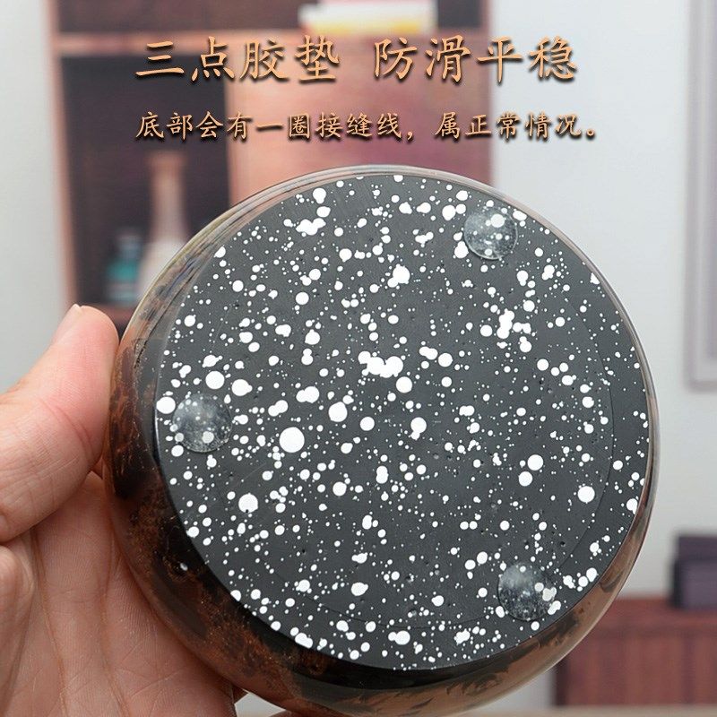 中式水晶浮雕复古烟灰缸小号茶几桌面装饰摆件家用精致特色小礼品