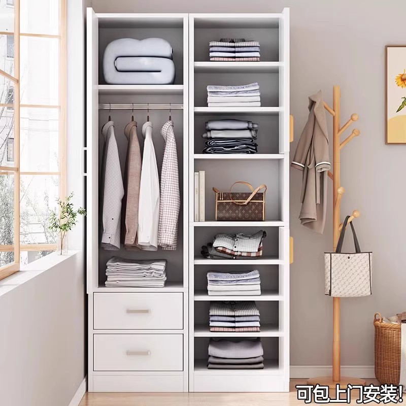 衣柜卧室家用推拉门衣柜出租房用大衣橱简约现代宿舍小型衣柜收纳