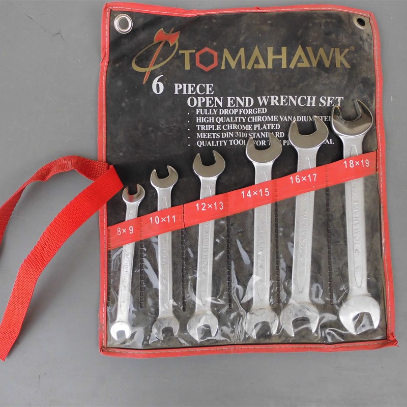 包邮库存货TOMAHAWK德国金斧双头呆扳手薄型呆扳手组套铬钒钢扳手