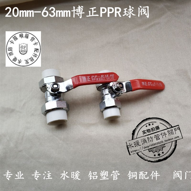 博正20MM-63MMPPR活接铜球阀 自来水阀门PPR阀门铜阀体双活接球阀