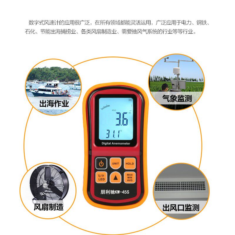 数字风速仪 数字风速计 0-45m   消防检测仪器KW-45S