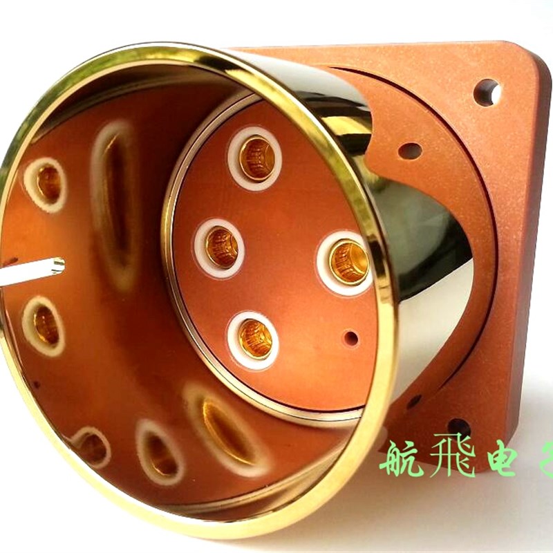 EIZZ精品 212真空管座 4脚纯铜镀金插座适WE212 KR T-1610真空管