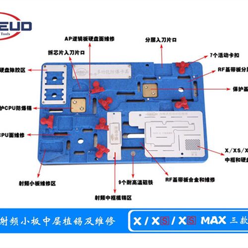 伽贝UD-16防爆锡多功能维修卡具X/XS/XSM主板分层植锡夹具CPU除胶