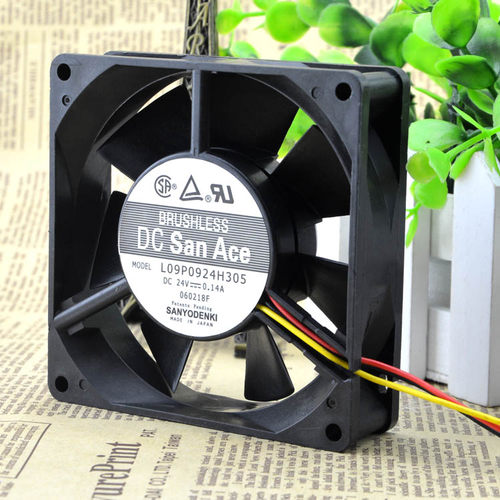 全新原装三洋9cm9225 24v 0.12a L09P0924H305三线双滚珠散热风扇