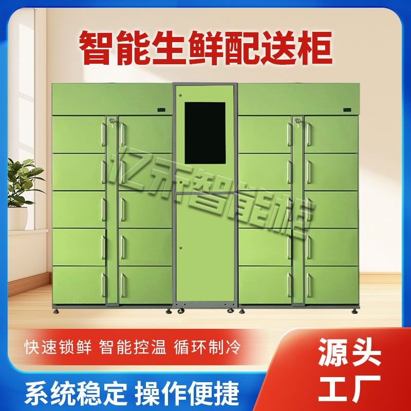 智能生鲜配送柜社区蔬果保鲜冷D冻临时存储配送柜无人共享柜