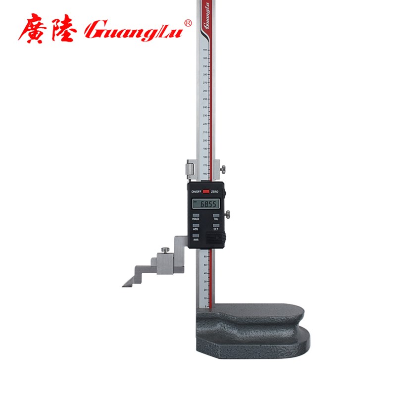 广陆数显高度尺0-200-300-500-600-1000mm 电子数显高度游标卡尺图片