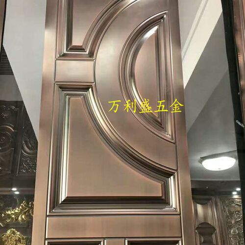 304不锈钢镀铜压花板罗马柱门花配件钢艺花红古铜冲压花门板4102