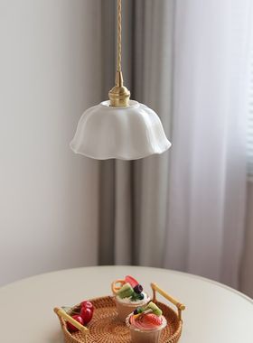 烁阳日式陶瓷吊灯餐桌阳台吧台飘窗小卧室韩式花瓣榻榻米网红小灯