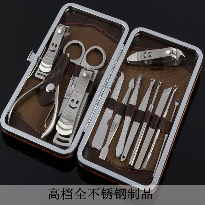 扬州修甲套装 加厚指甲剪钳死皮推 指甲刀工具13件免邮