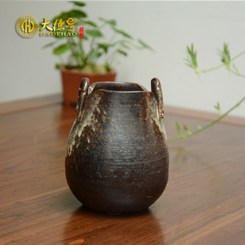 大德号 宜兴紫砂花盆 釉盆日式 欧式精品盆景多肉植物吊篮