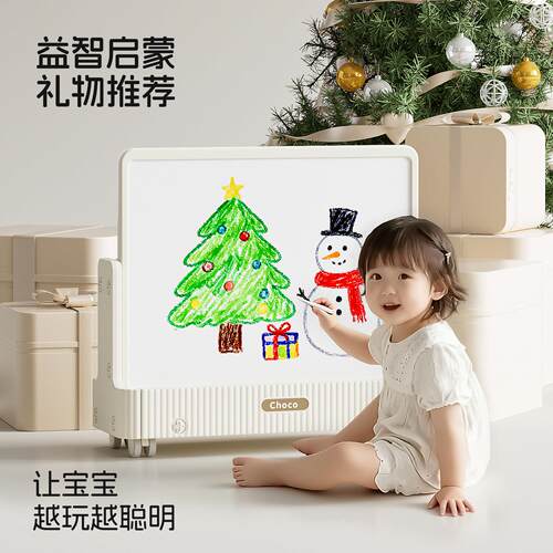 儿童画板轮书架用写字涂鸦白板宝宝绘画板储物礼家架带万YY-2向送