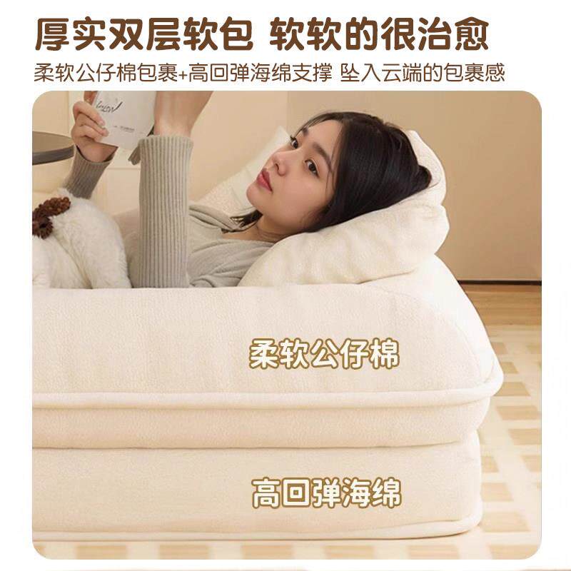 单人懒沙发人狗台窝可躺可睡榻榻米阳卧室客厅折人2024-12-叠两用
