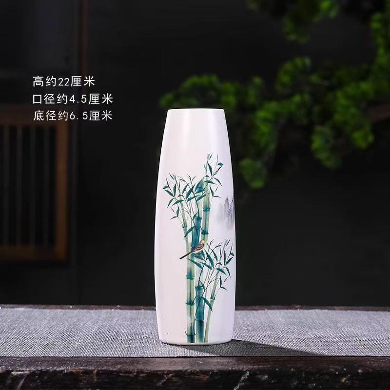 鸡毛掸子收纳瓶插鸡毛掸子的花瓶陶瓷器家居装饰品摆件插花乾燥花