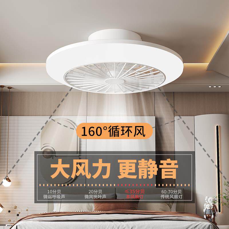 2025C款新款卧室顶吊扇灯超薄隐灯形吊扇客厅吸饭厅式带电风扇吊