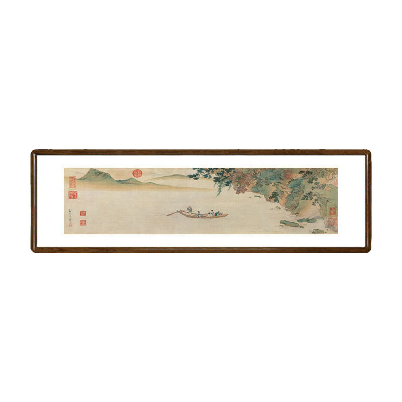 国画山水画已装裱实木框新中式客厅墙面装饰画茶室挂画仇英赤壁图