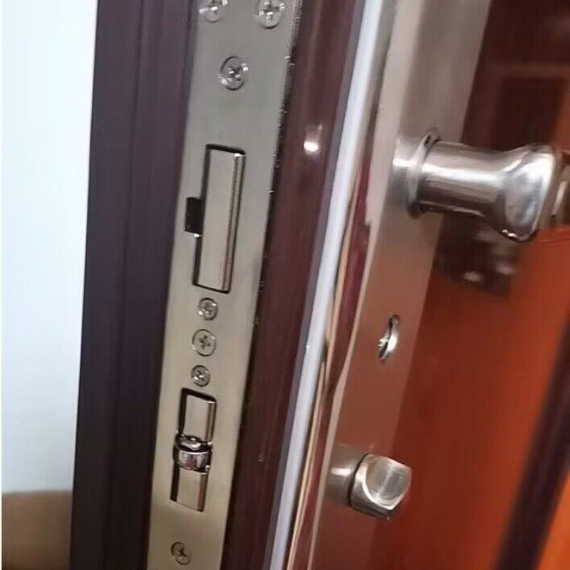 防盗门超C级王力门锁三件套圆孔防盗门锁单活老式拉手自动锁把手