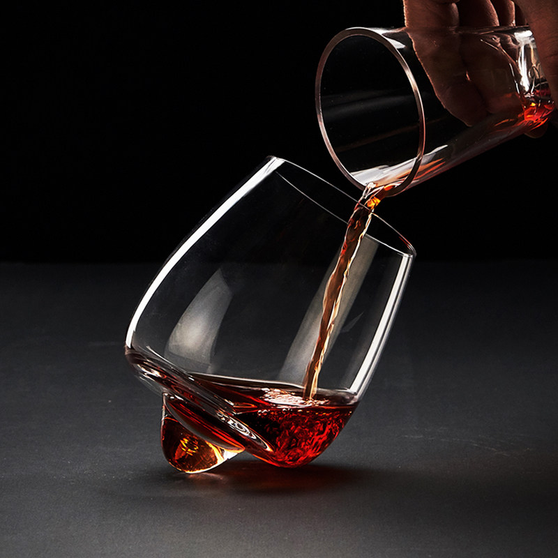 醒酒杯 创意手工红酒杯不倒翁杯水晶玻璃酒杯家用高脚杯葡萄酒杯