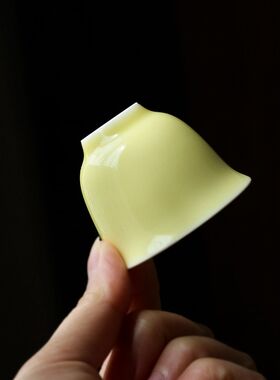 景德镇柠檬黄颜色釉陶瓷茶壶杯子家用套装功夫茶具小号梨壶泡茶器