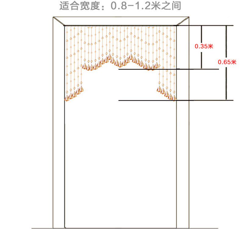 水晶珠帘卫生间门帘装饰挂帘隔断帘玄关屏风客厅卧室吊帘成品帘子
