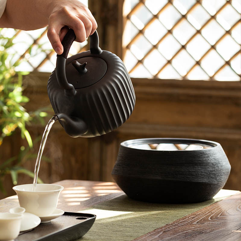 日式静音电陶炉煮茶炉陶壶煮茶烧水壶陶炉家用小型迷你电炉煮茶器