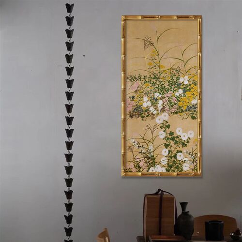 芳草繁花法式新中式轻奢装饰画组合客厅玄关中古风格高级感挂画
