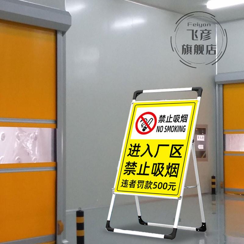 进入厂区禁止吸烟违者罚款警示标识牌仓库警告标志墙贴油库厨房重