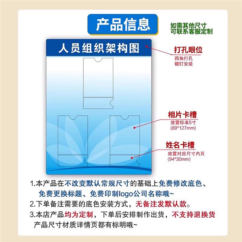 人员组织架构图公示栏企业员工安全生产消防架构信息可更换公告牌