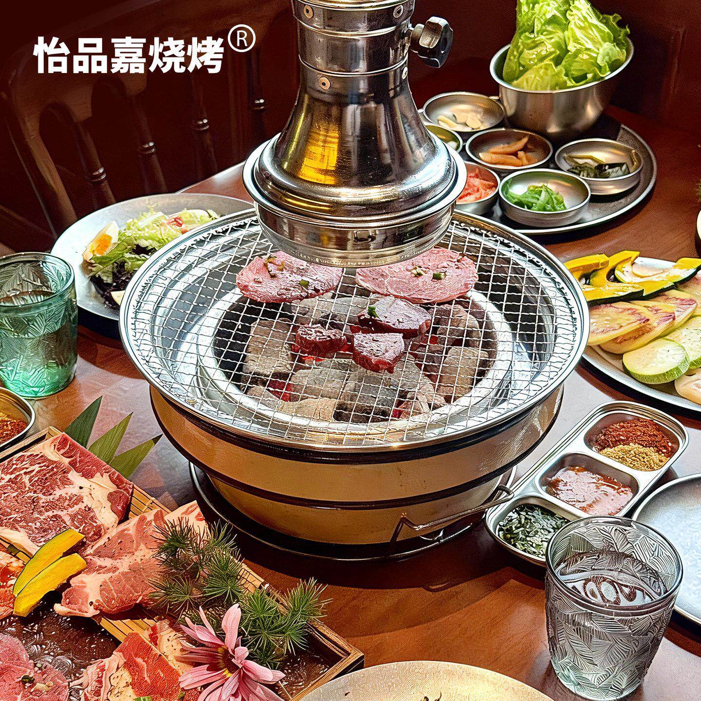 式山葵炭火三葵四代烤肉代炉子4水洗泥炉烧烤炉家用可碳日烤炉烧