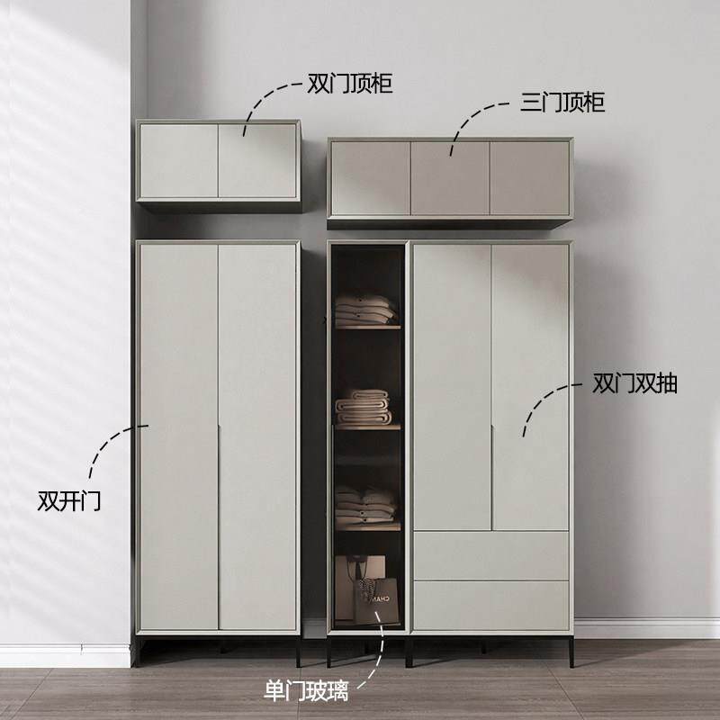 烤漆衣柜板家组合衣柜柜用卧室成大品组合整体子现代ENF级欧松收