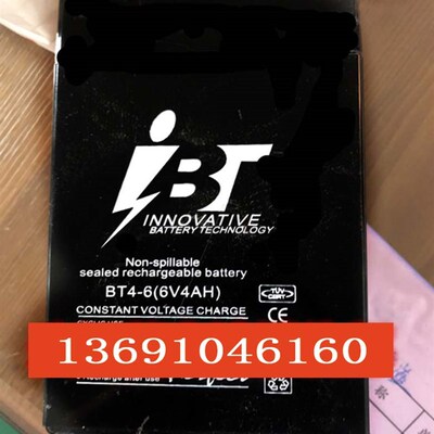 INNOVATIVE电池BT4-6 6V4AH玩具车 车位锁 电子秤 洁厕马桶用电瓶