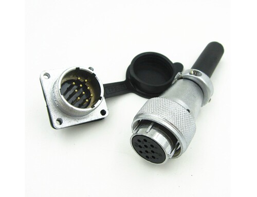 航空插头 插座 连接器 TP20-10P 10A-10B(10芯)开孔20MM