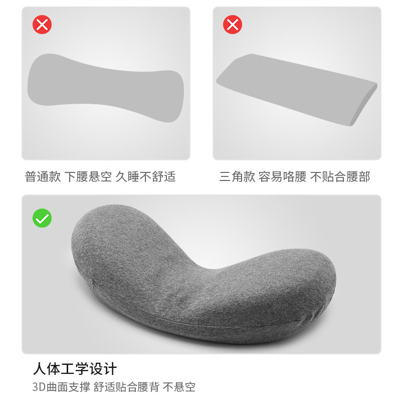床上腰枕睡眠腰垫腰椎垫子腰部睡觉支撑腰托护腰神器体态骨盆枕