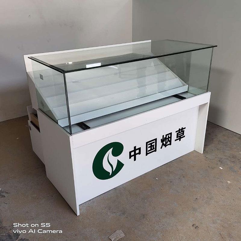 加锁可移动玻璃展示柜 河南制便利店烟柜收银台组合客制化橱柜