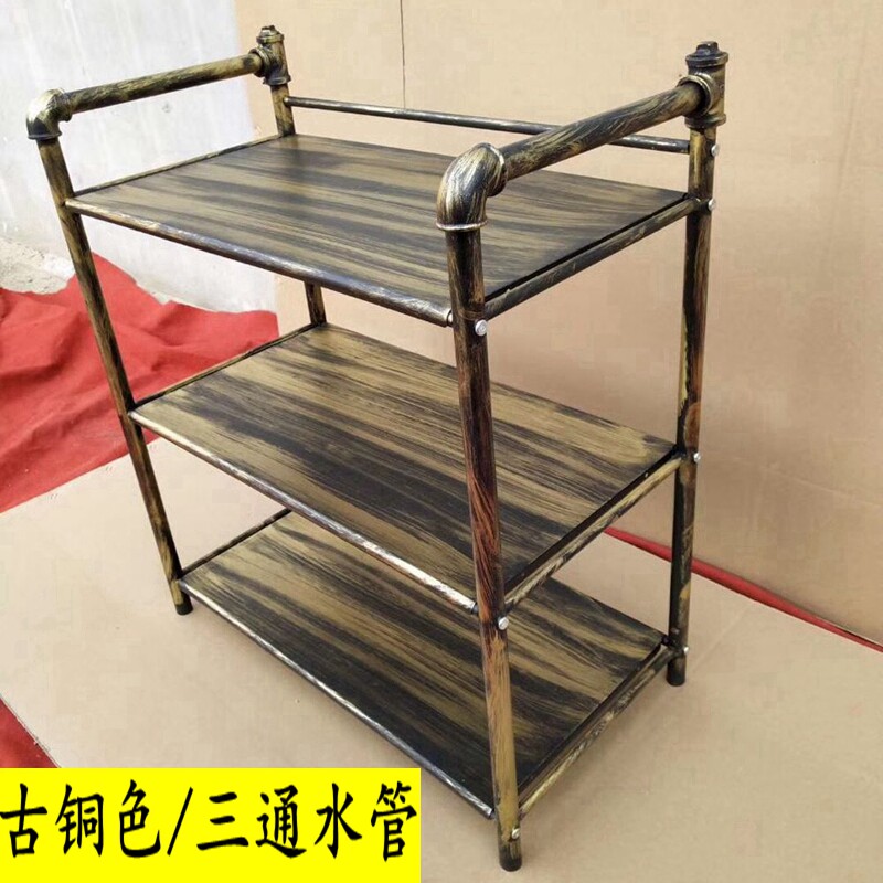 火锅店菜架子串串香放蔬菜架子古铜色工业风餐厅厨房置物架烧烤架