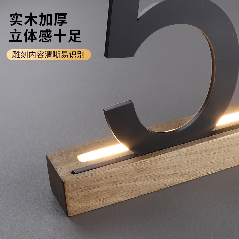 高档发光楼层标识牌订做办公楼3D镂空字楼梯间指示牌LED亮灯电梯