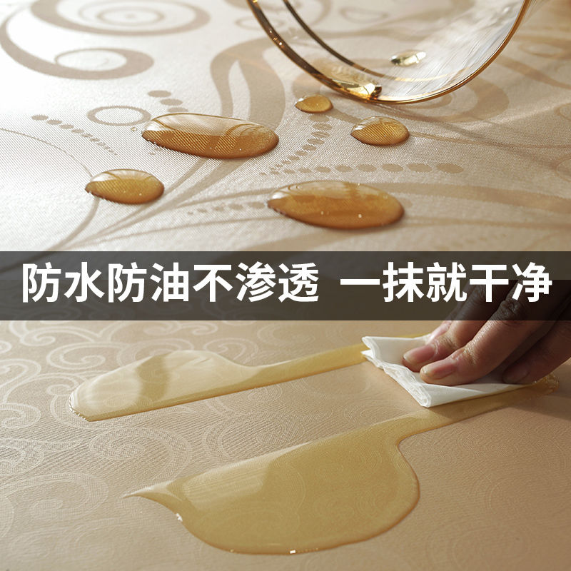 W酒店桌布大圆桌桌布专用pu防水防油免洗桌垫餐厅圆形皮革园卓布