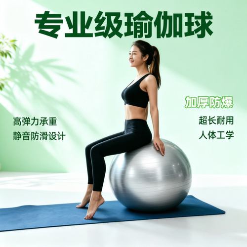 加厚防爆高弹防滑瑜伽球成人平衡