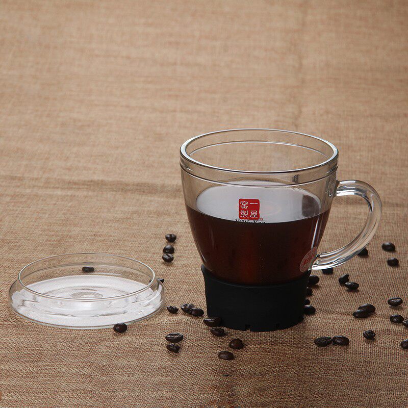 一屋窑高硼硅耐热玻璃简易冲咖啡壶不锈钢过滤泡茶器魔力聪明杯子