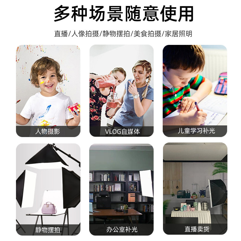 led摄影灯泡85v110v专业打光拍摄蘑菇灯泡e27螺口直播专用补光灯