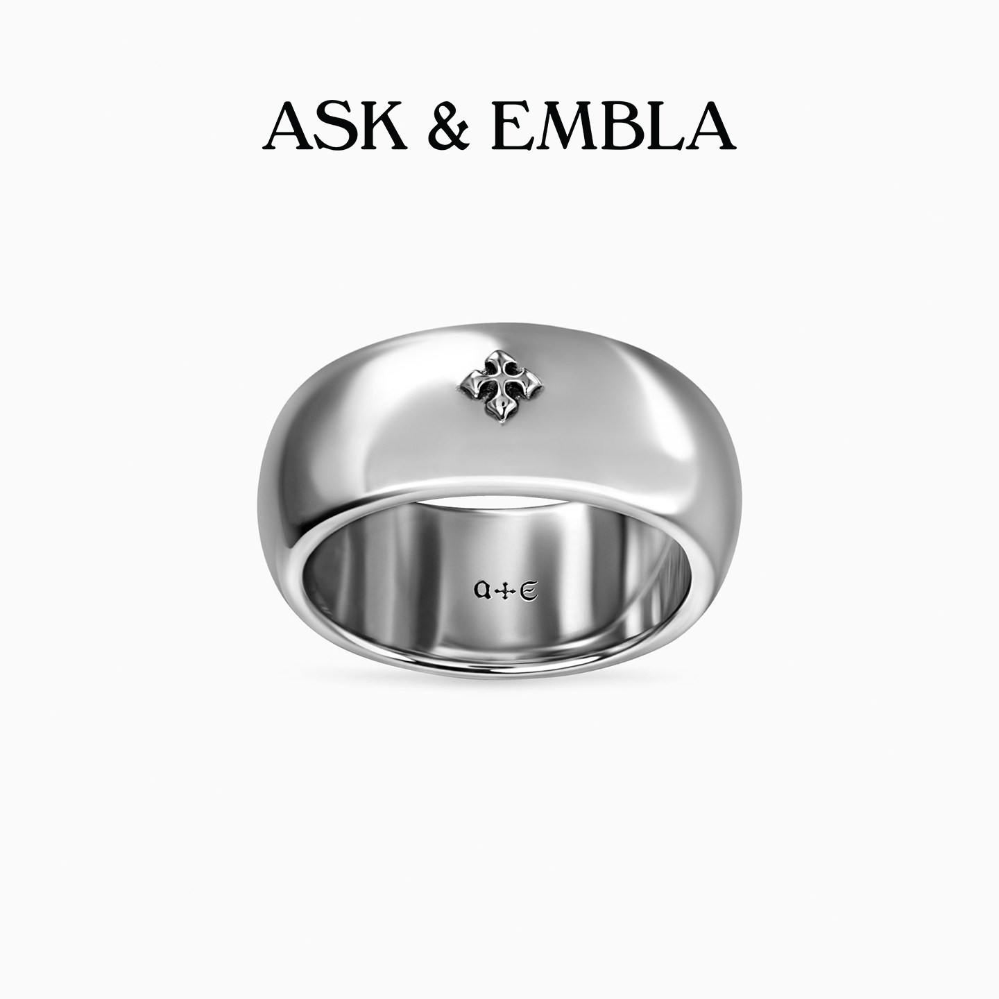 AskandEmbla幽光宽版弧形戒指时尚简约大气高级感潮流指环首饰 - 实物图