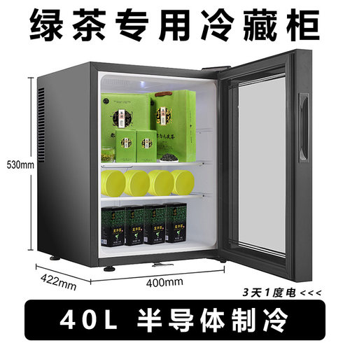 绿茶冷藏柜办公室家用小型冰吧茶叶储藏绿茶专用保鲜储存冰箱带锁