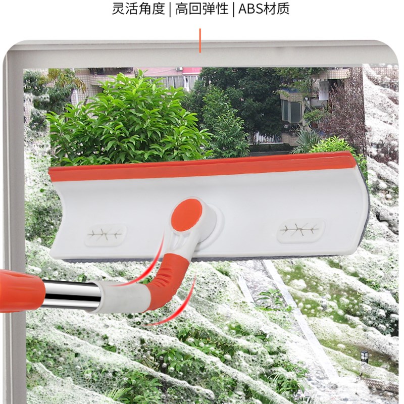 擦玻璃神器家用窗户擦刮一体刮水器伸缩杆双面保洁洗专用清洁工具