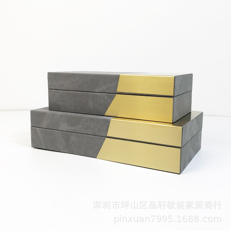 简约装饰收纳盒酒店样板房软装摆件衣帽间橱柜展示珠宝首饰储物盒