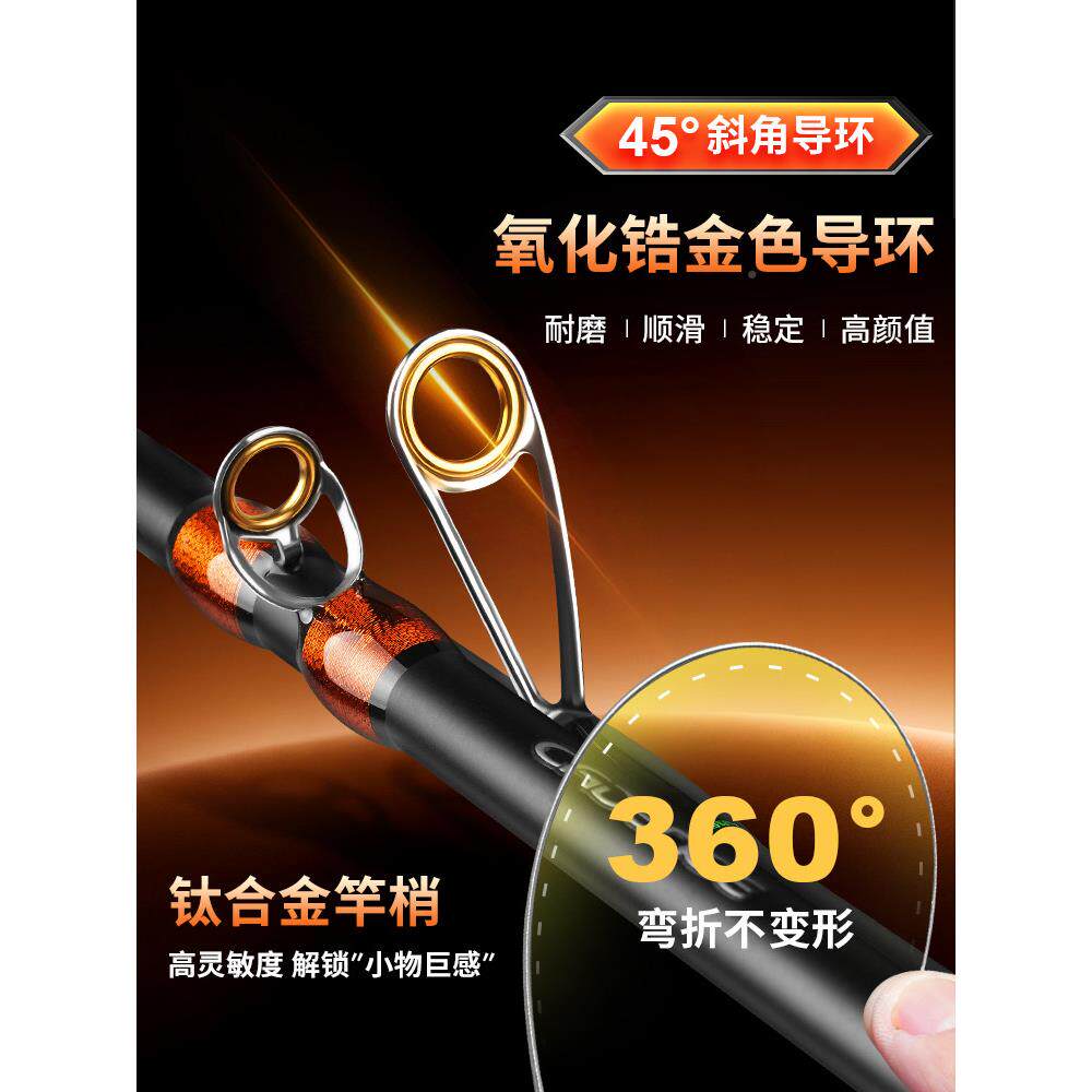凯登节司2025新GEP款8便携微物迷你微伸缩多节UL快物马口路亚调竿