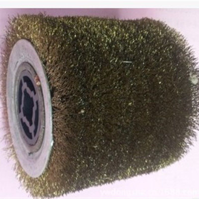 镀铜钢丝拉丝轮不锈钢丝拉丝刷木材纹路打磨工具拉丝机专用轮子