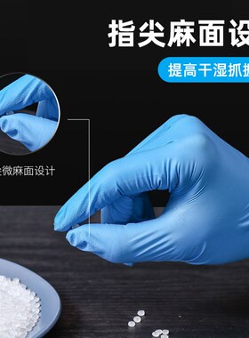 施睿康N920一次性深蓝色丁腈手套实验室劳保科研家务丁腈橡胶手套