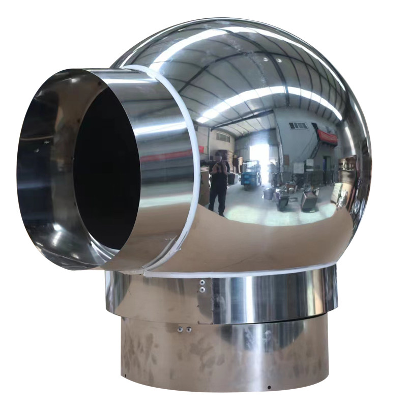 不锈钢止回式通风球楼顶烟道排气道防风防雨防倒灌通风球12J201
