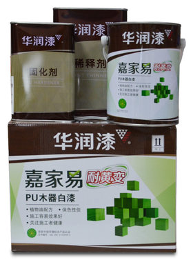 华润漆嘉家易耐黄变PU白面漆清漆实木家具翻新环保木器漆家具漆